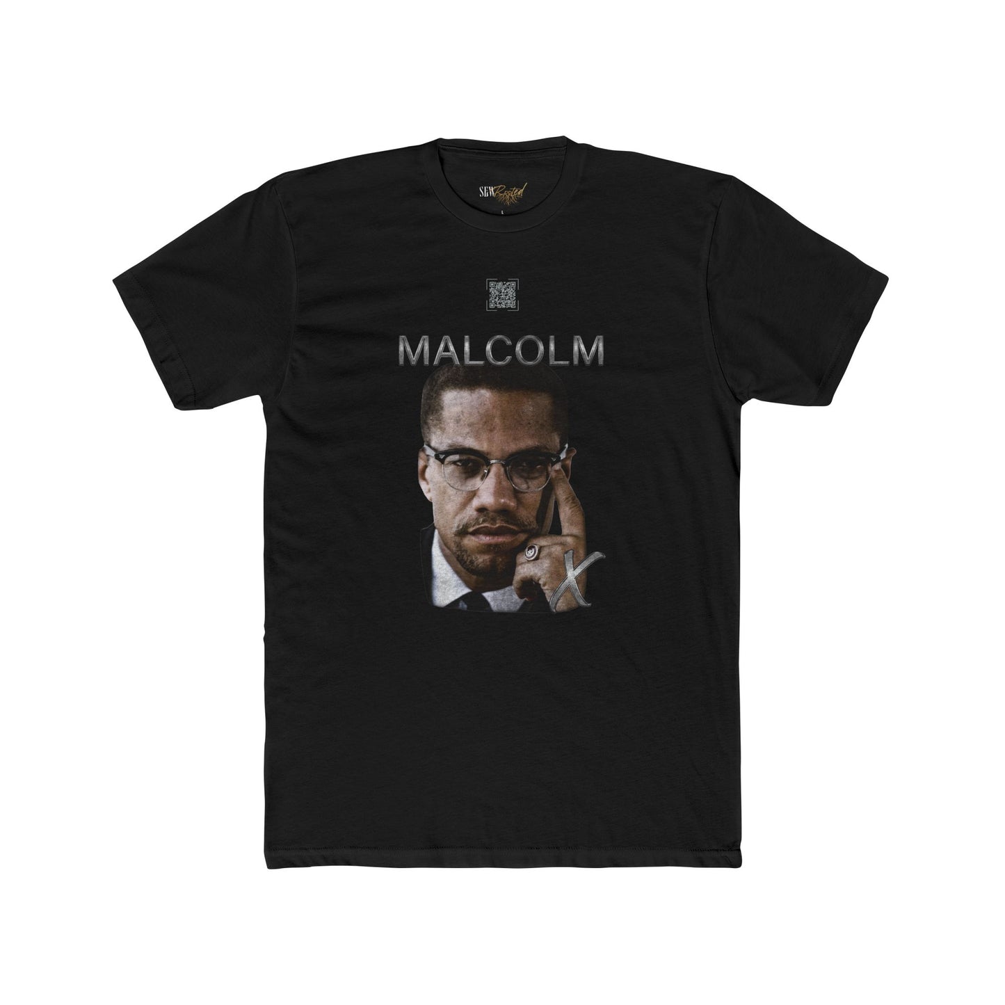 Malcolm X Educational QR Code T-Shirt - Adult Unisex (XS-5XL)